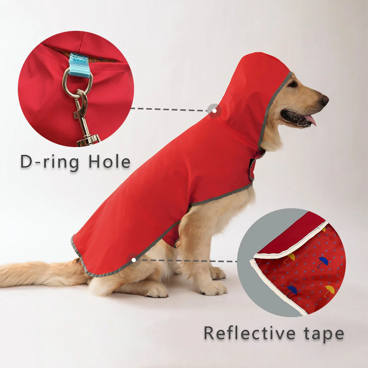 Reflective Waterproof Dog Rain Coat